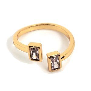 Baguette Stone Ring - posh dash